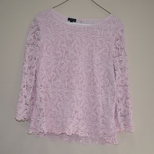 Talbots rose lace top